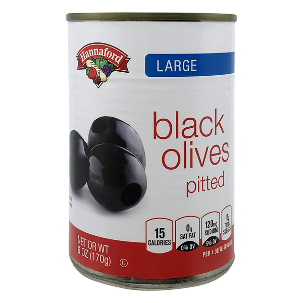 Hannaford Large Pitted Black Olives