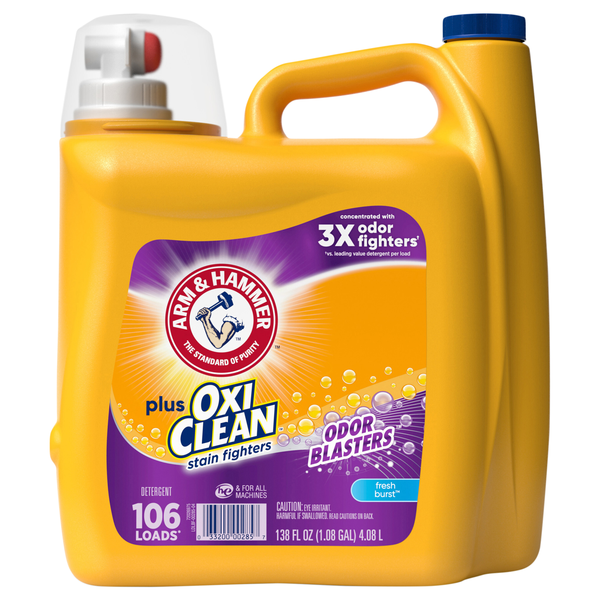 Arm & Hammer Fresh Burst Plus Oxi Clean Liquid Laundry Detergent