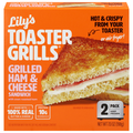 Lily's Toaster Grills Grilled Ham & Cheese Sandwich - 2 ct Frozen