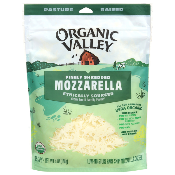 Organic Valley Pasture Raised Finely Shredded Part-Skim Mozzarella Cheese