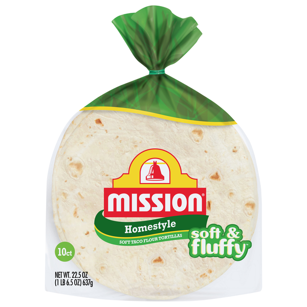 Mission Homestyle Flour Tortillas 8 Inch - 10 ct