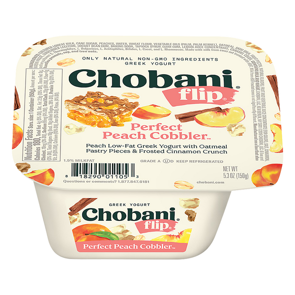 Save on Chobani Flip Greek Yogurt Perfect Peach Cobbler Low Fat Natural