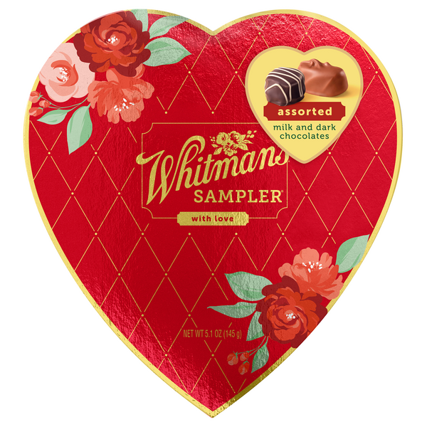 Save on Whitman's Sampler Assorted Milk & Dark Chocolates Valentine's