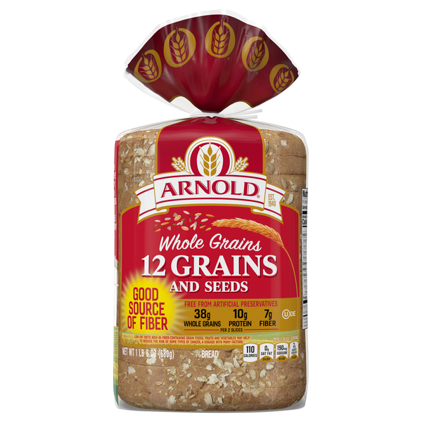 Arnold Whole Grains 12 Grains & Seeds Sliced Bread