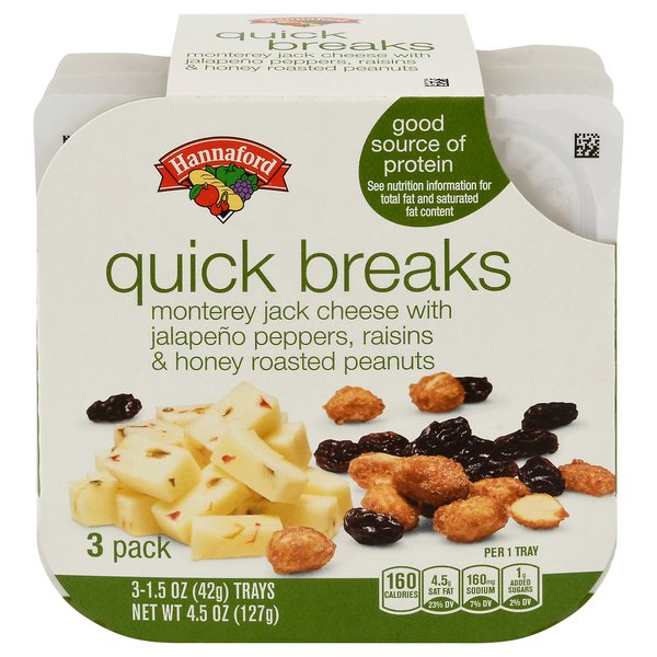 Hannaford Quick Breaks Pepper Jack Cheese - 3 ct