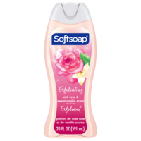 Softsoap Body Pink Rose & Vanilla Exfoliating Body Wash