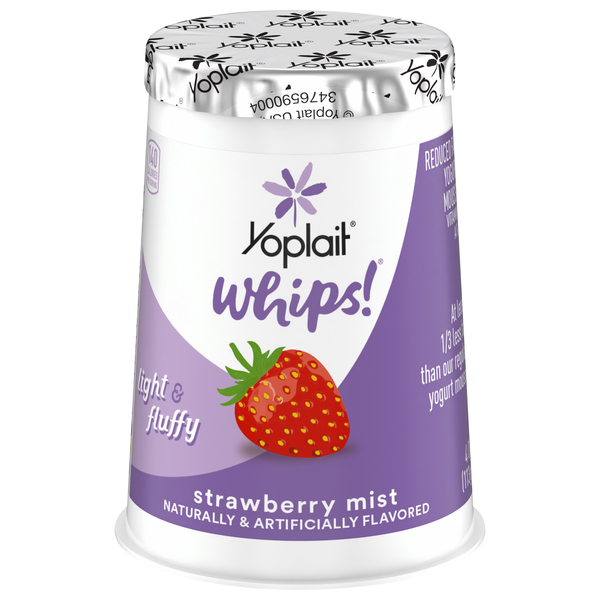 Yoplait Whips! Low Fat Strawberry Mist Yogurt Mousse Cup