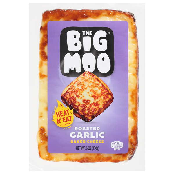 The Big Moo Roasted Garlic Baked Cheese Block