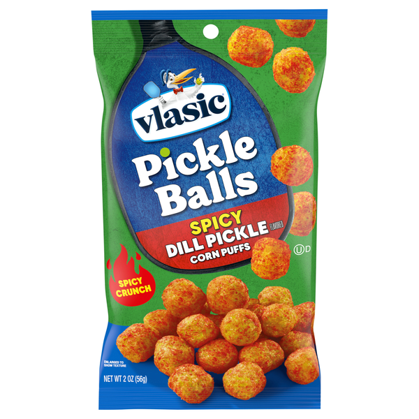 Vlasic Pickle Balls Spicy Dill Pickle Flavored Corn Puffs
