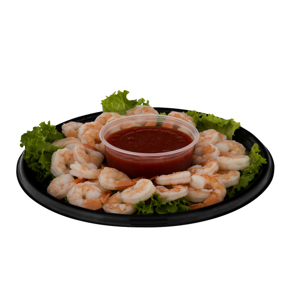 Save on Our Brand Shrimp Sampler Tray with Sauce Order Online Delivery