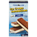Food Lion Vanilla Ice Cream Sandwiches - 12 ct