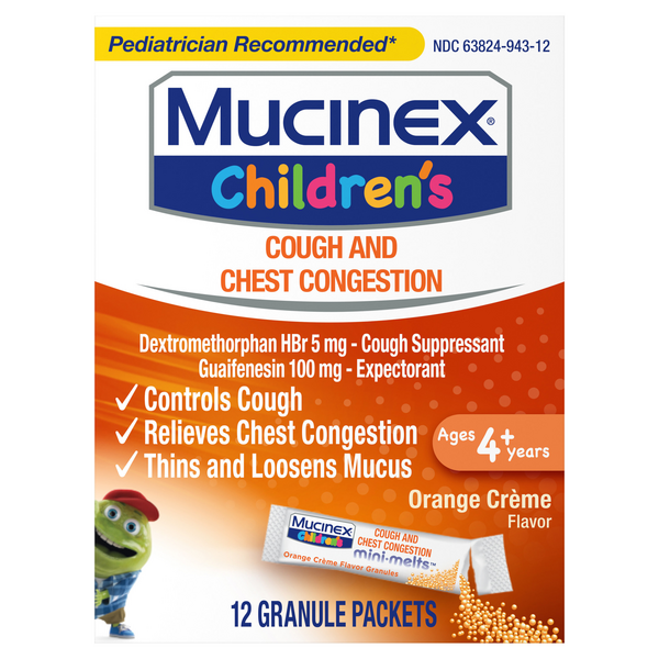 Mucinex Children's Orange Creme Flavor Cough Suppressant