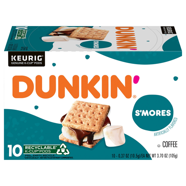 Dunkin' S'mores Flavored Medium Roast Coffee K-Cup Pods