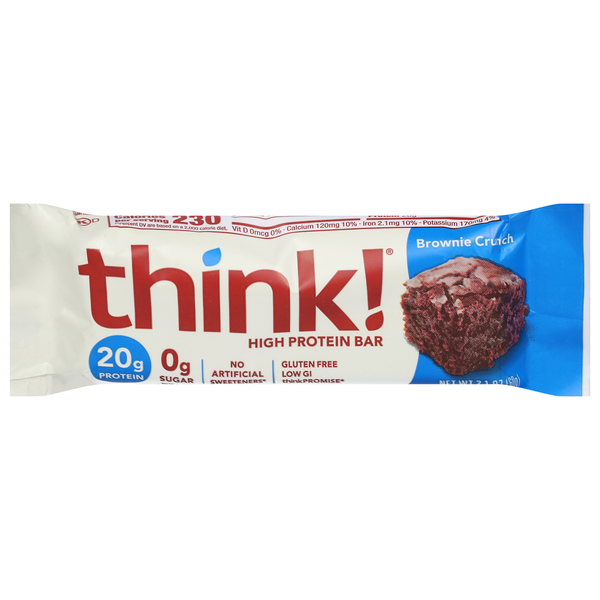 Save on think! High Protein Bar Brownie Crunch Gluten Free Order Online