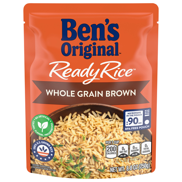 Ben's Original 90 Second Microwave Ready Rice Whole Grain Brown