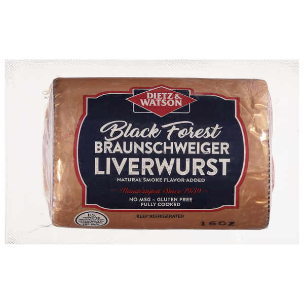 Save on Dietz & Watson Black Forest Braunschweiger Liverwurst Gluten