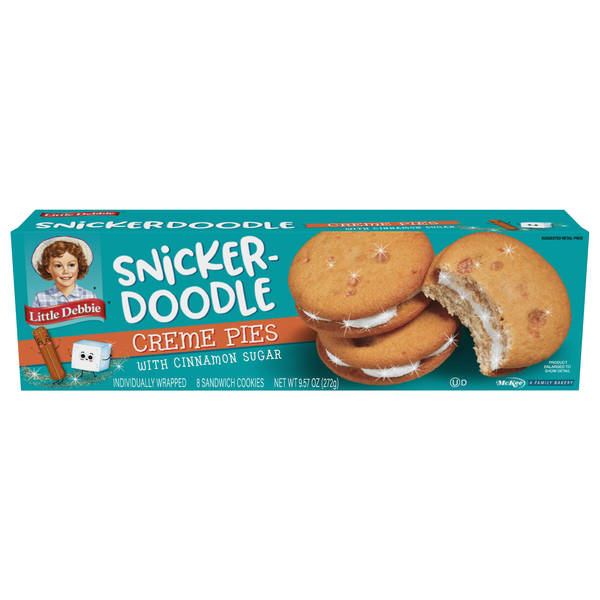 Little Debbie Snicker-Doodle Creme Pies with Cinnamon Sugar - 8 ct