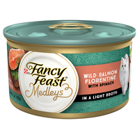 Fancy Feast Medleys in Broth Salmon Florentine with Spinach Wet Cat Food