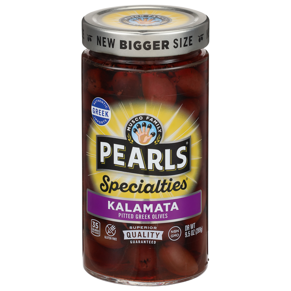 Pearls Specialties Kalamata Pitted Greek Olives Marinated