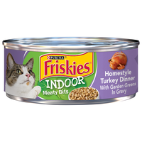 Friskies Indoor Meaty Bites Turkey Dinner/Garden Greens Adult Wet Cat Food