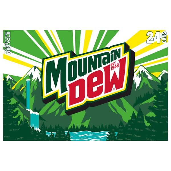 Mtn Dew Original Soda - 24 pk