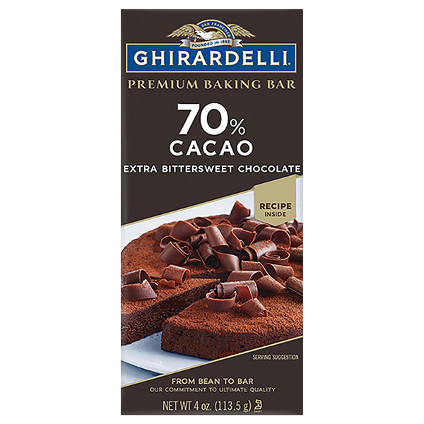 Ghirardelli 70% Cocoa Premium Extra Bittersweet Chocolate Baking Bar