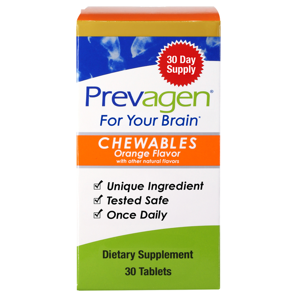 Prevagen For Your Brain Orange Flavor Dietary Supplement Chewables