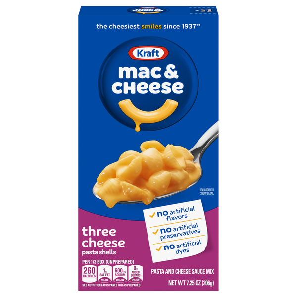 Kraft Three Cheese Pasta Shells Mac & Cheese Dinner