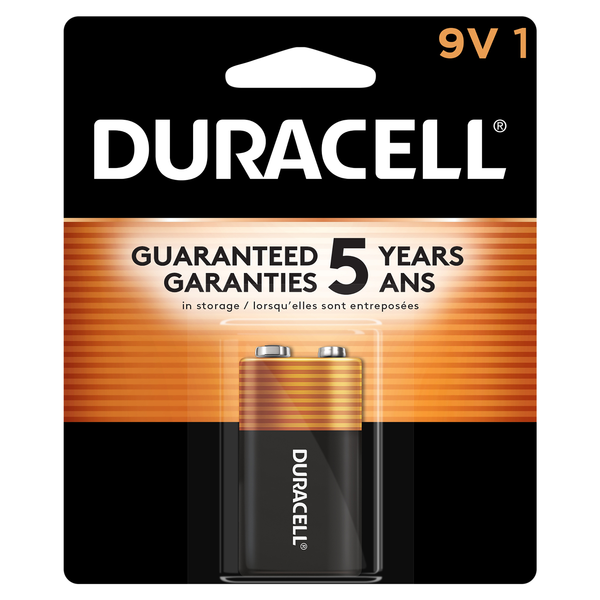 Duracell Coppertop Alkaline Batteries 9V