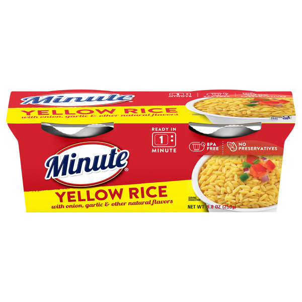 Minute 60 Second Microwave Yellow Rice Cups - 2 ct
