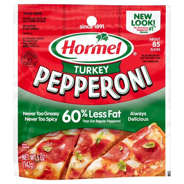 Hormel 60% Less Fat Turkey Pepperoni Slices