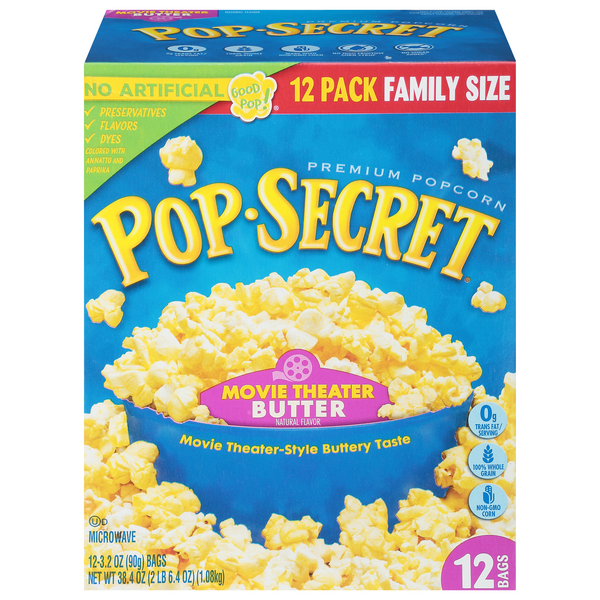 Save on Pop Secret Microwave Popcorn Movie Theater Butter Family Size