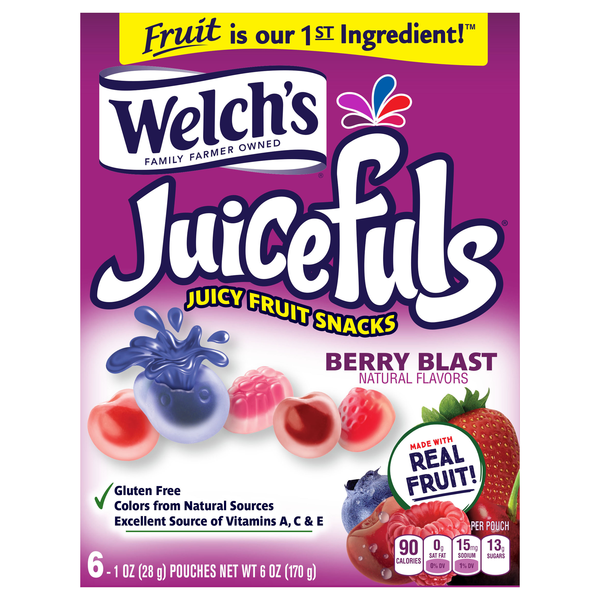 Welch's Juicefuls Berry Blast Fruit Snacks - 6 ct