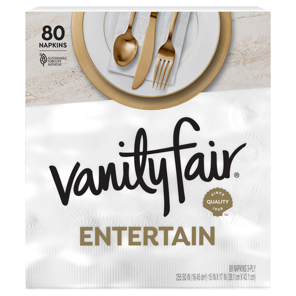 Vanity Fair Entertain 3-Ply Napkins
