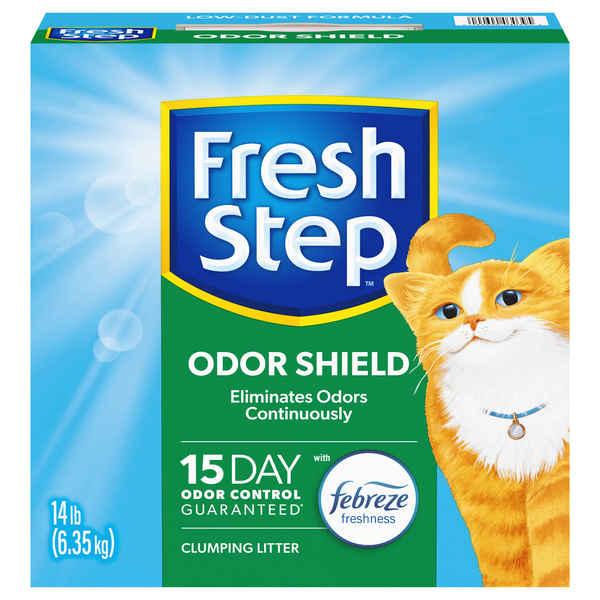 Fresh Step Odor Shield Clumping Febreze Freshness Low Dust Cat Litter