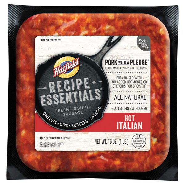 Hatfield Recipe Essentials Hot Italian Ground Sausage Fresh