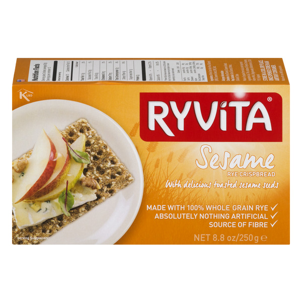 Save on Ryvita Sesame Rye Crispbread 100 Whole Grain Order Online