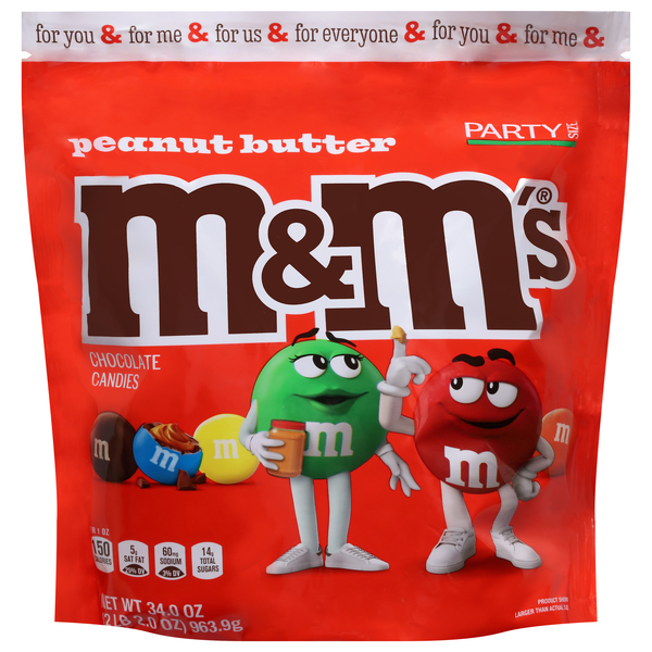 M&M's Peanut Butter Milk Chocolate Candy Party Size