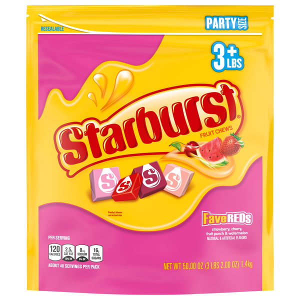 Starburst FaveREDS Fruit Chews Candy Party Size
