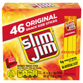 Slim Jim Snack Size Original Smoked 6g Protein Meat Sticks - 46 ct