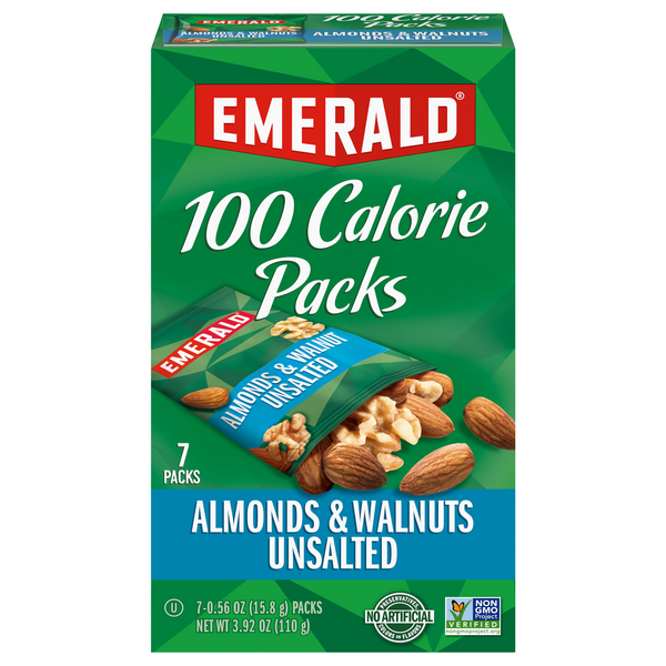 Save on Emerald 100 Calorie Packs Almonds & Walnuts Unsalted 7 ct