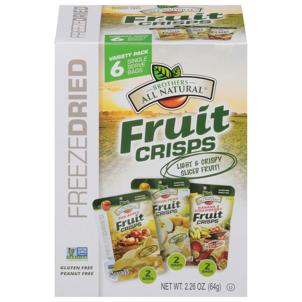 Brothers All Natural Freeze Dried Fruit Crisps Variety Pack - 6 ct