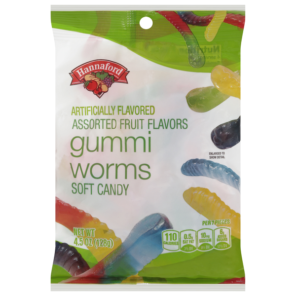 Hannaford Gummi Worms Candy