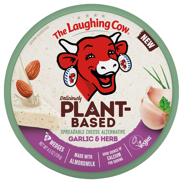 The Laughing Cow Plant-Based Garlic & Herb Spreadable Cheese - 8 ct