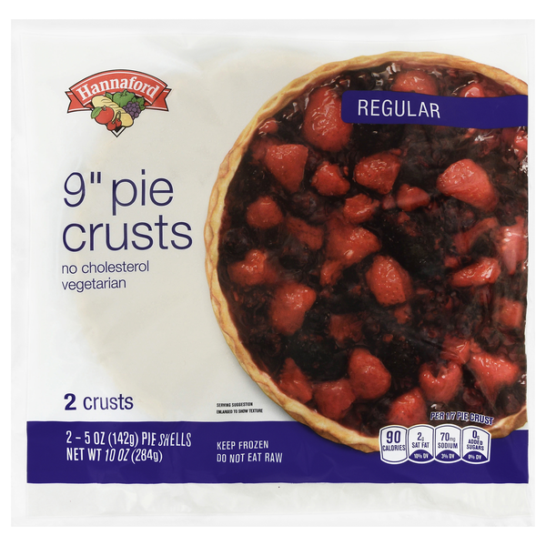 Hannaford Regular Pie Crusts 9 Inch - 2 ct Frozen