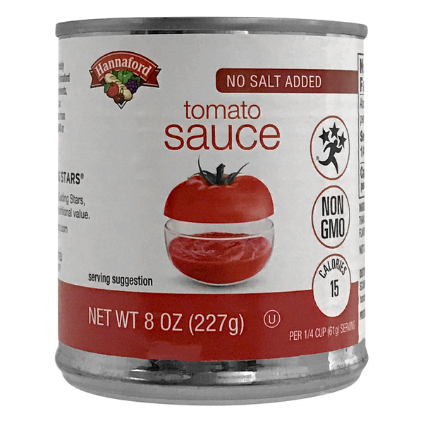 Hannaford No Salt Added Tomato Sauce