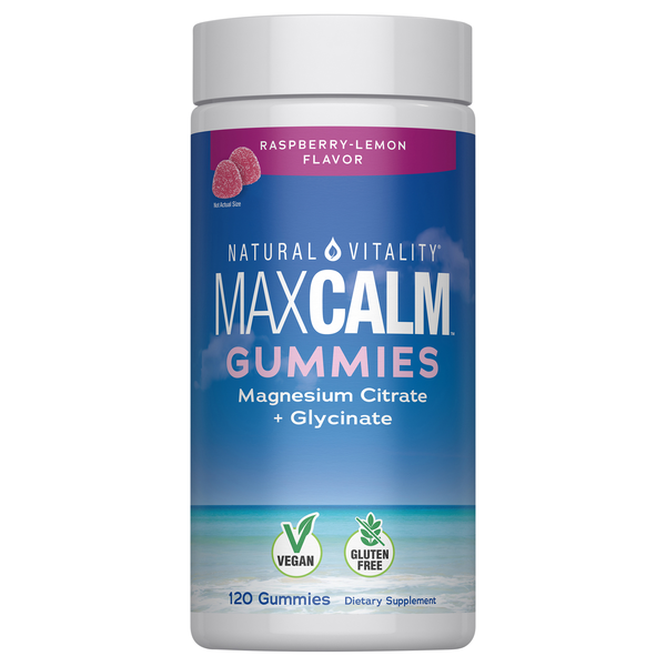Natural Vitality Calm Magnesium Supplement Raspberry Lemon Gummies