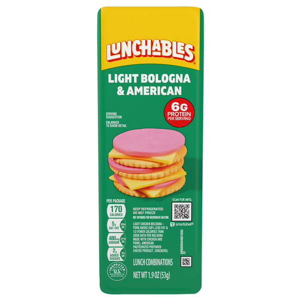 Lunchables Light Bologna American Cheese & Cracker Stackers Snack Kit