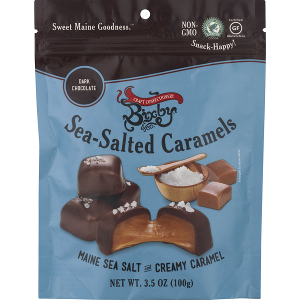 Bixby & Co. Organic Dark Chocolate Sea Salted Caramels Candy