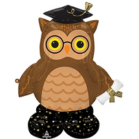 AirLoonz Wise Owl 44 Inch Decorative Air-Filled Balloon
